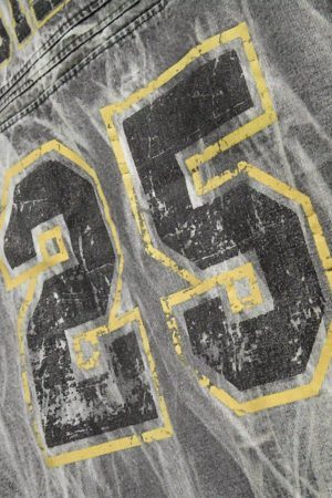 Concert Outfit Vintage Racing Distressed Print Zip-Up Collar Jacket