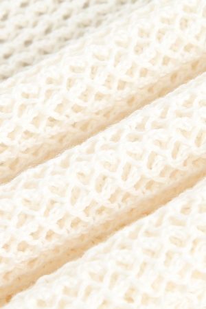 Concert Outfit Vintage Ripped Long Sleeve Knitted Jersey V-Neck Sweater