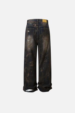 Concert Outfit Vintage Ripped Washed Jeans