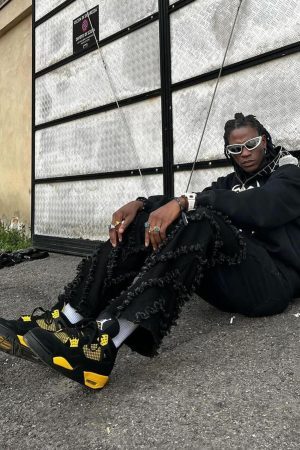 Concert Outfit Vintage Rough Edge Flared Jeans