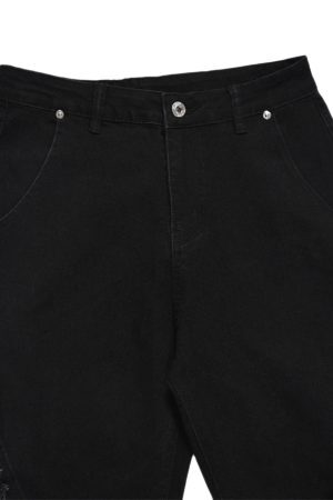 Concert Outfit Vintage Rough Edge Flared Jeans