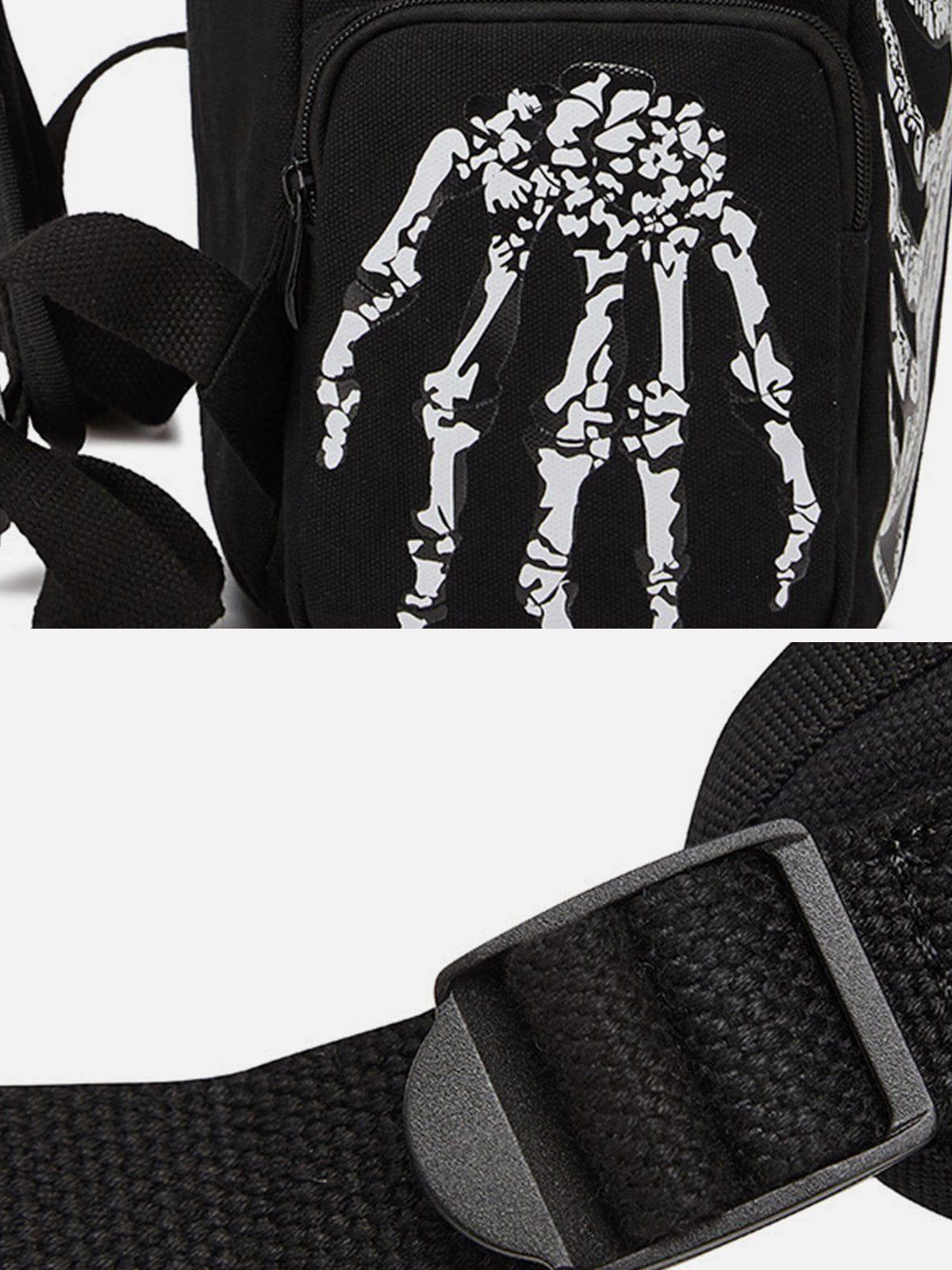 Concert Outfit Vintage Skull Print Shoulder Bag Concert Outfit Vintage Skull Print Shoulder Bag