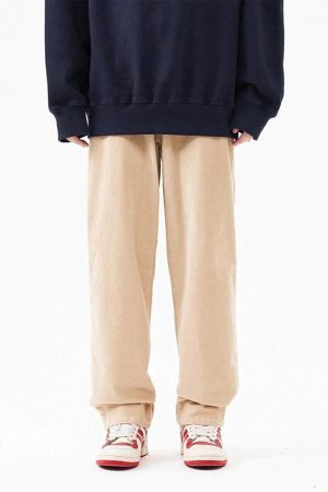 Concert Outfit Vintage Solid Corduroy Pants