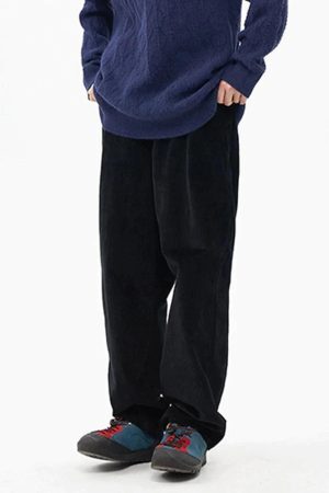 Concert Outfit Vintage Solid Corduroy Pants