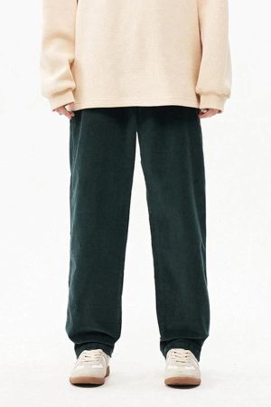 Concert Outfit Vintage Solid Corduroy Pants