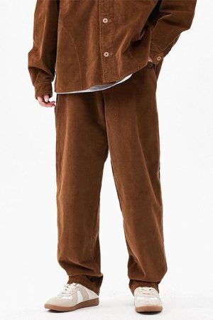 Concert Outfit Vintage Solid Corduroy Pants