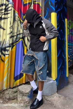 Concert Outfit Vintage Starry Fringe Hem Jorts