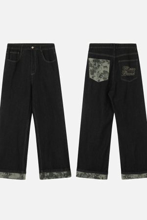 Concert Outfit Vintage Straight Leg Rolled Hem Jeans