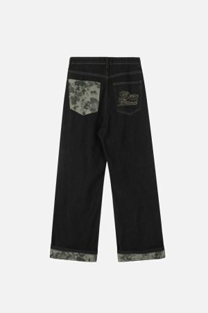 Concert Outfit Vintage Straight Leg Rolled Hem Jeans