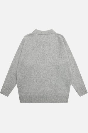 Concert Outfit Vintage street Letter Embroidery Sweater