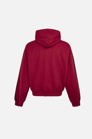 Concert Outfit Vintage Stripe Print Hoodie