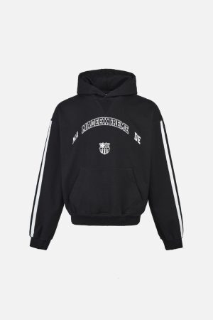 Concert Outfit Vintage Stripe Print Hoodie