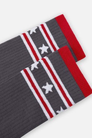 Concert Outfit Vintage Stripe Star Graphic Socks