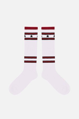Concert Outfit Vintage Stripe Star Graphic Socks