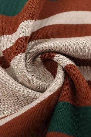 Concert Outfit Vintage Striped Polo Shirt