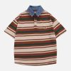 Concert Outfit Vintage Striped Polo Shirt