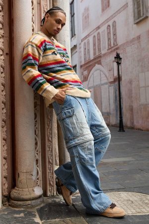 Concert Outfit Vintage Striped Sweater