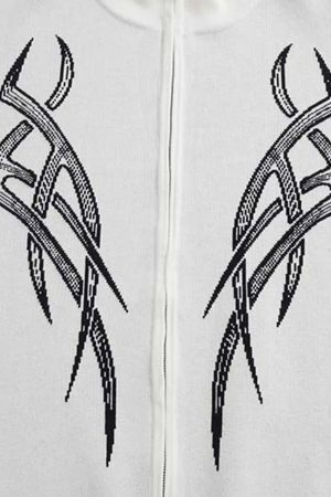 Concert Outfit Vintage Thorns Stand Collar Cardigan