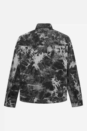 Concert Outfit Vintage Tie-Dye Denim Jacket