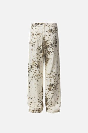 Concert Outfit Vintage Tie-Dye Straight Jeans