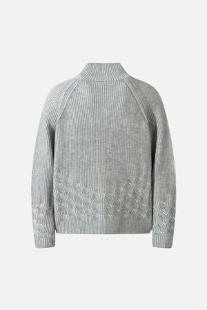 Concert Outfit Vintage Turtleneck Zipper Cardigan