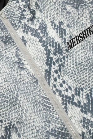 Concert Outfit Vintage Vibe Print Windbreaker Jacket