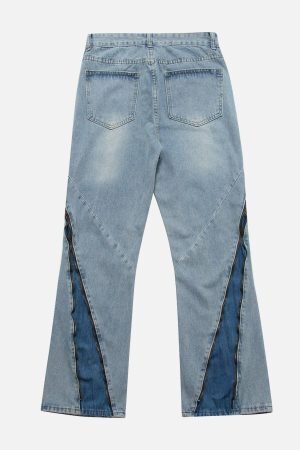 Concert Outfit Vintage Wash Adjustable Zip Jeans