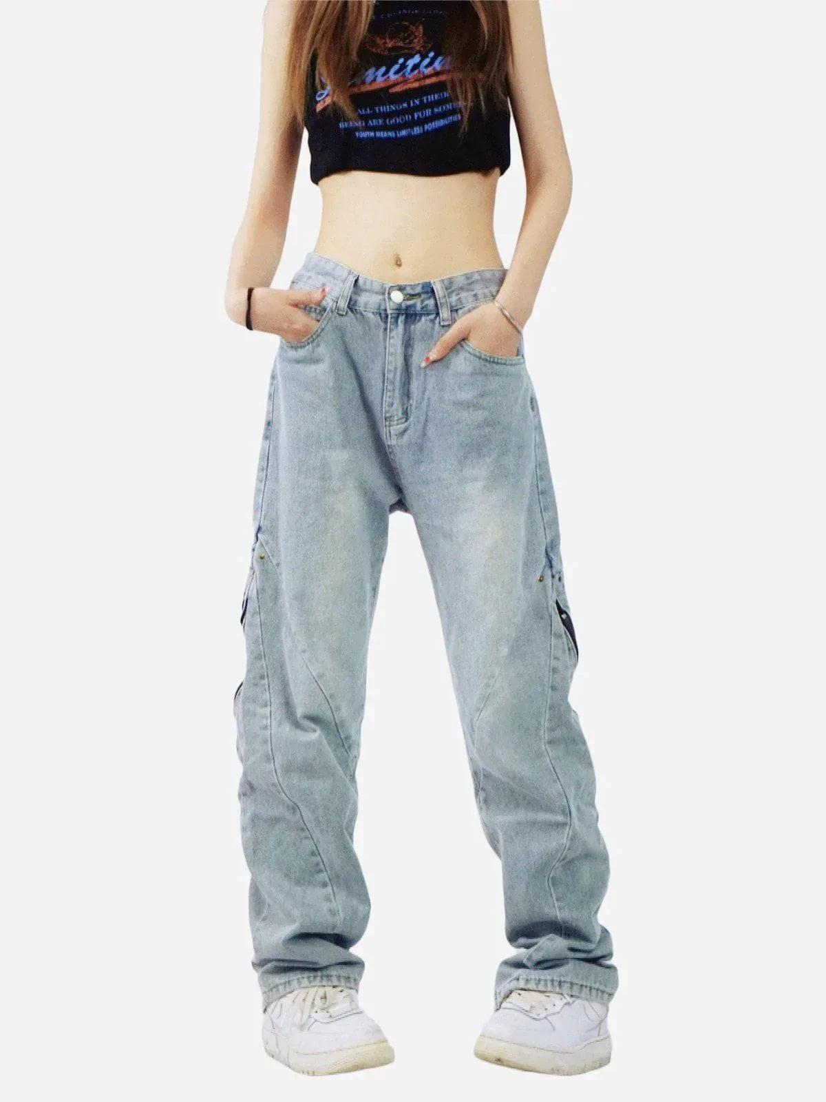 Concert Outfit Vintage Wash Adjustable Zip Jeans Concert Outfit Vintage Wash Adjustable Zip Jeans
