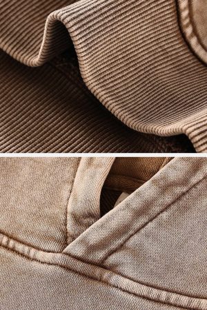 Concert Outfit Vintage Wash Distressed Solid Hoodie