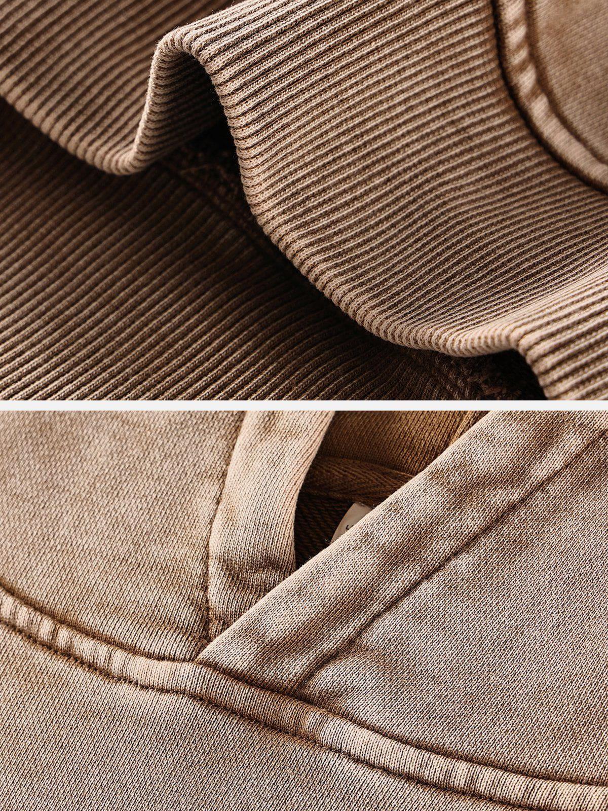 Concert Outfit Vintage Wash Distressed Solid Hoodie Concert Outfit Vintage Wash Distressed Solid Hoodie