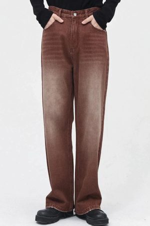 Concert Outfit Vintage Wash Gradient Jeans