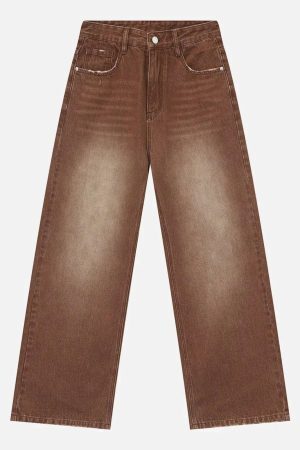 Concert Outfit Vintage Wash Gradient Jeans