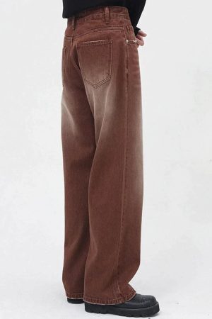 Concert Outfit Vintage Wash Gradient Jeans