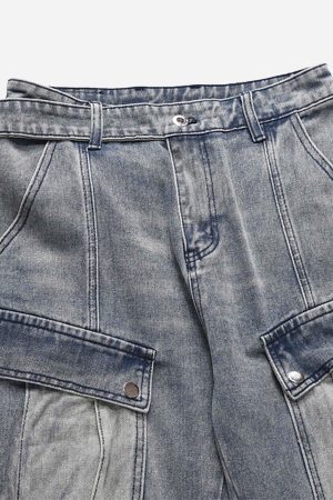 Concert Outfit Vintage Washed And Frayed Baggy Jeans