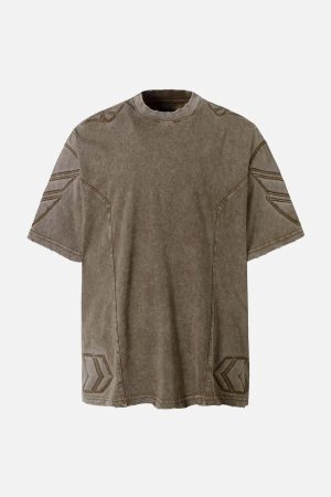 Concert Outfit Vintage Washed Crew Neck T-Shirt