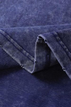 Concert Outfit Vintage Washed Crew Neck T-Shirt