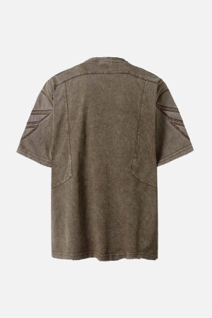 Concert Outfit Vintage Washed Crew Neck T-Shirt