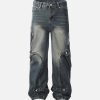Concert Outfit Vintage Washed Deconstructed Jeans