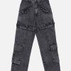 Concert Outfit Vintage Washed Denim Cargo Jeans