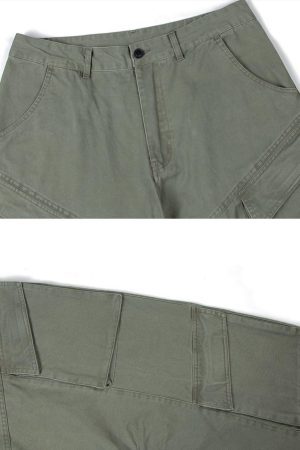 Concert Outfit Vintage Washed Distressed Cargo Pants