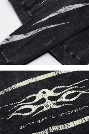 Concert Outfit Vintage Washed Distressed Hoodie