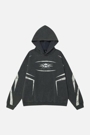 Concert Outfit Vintage Washed Distressed Hoodie