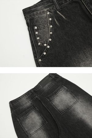 Concert Outfit Vintage Washed Distressed Jeans