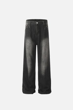 Concert Outfit Vintage Washed Distressed Jeans