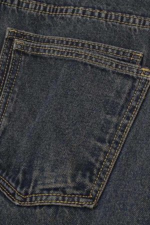 Concert Outfit Vintage Washed Distressed Multi Pocket Cargo Jeans