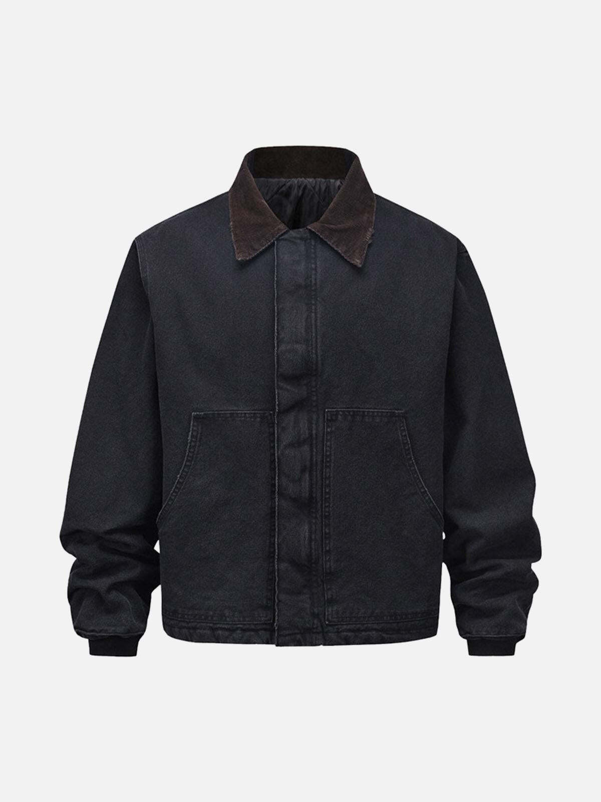 Concert Outfit Vintage Washed Distressed Quilted Work Jacket Concert Outfit Vintage Washed Distressed Quilted Work Jacket