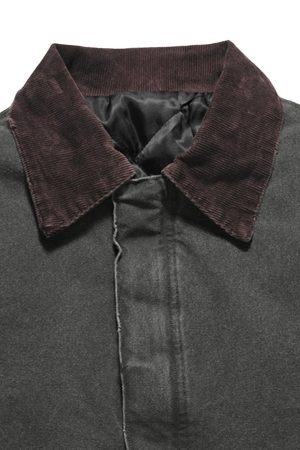 Concert Outfit Vintage Washed Distressed Quilted Work Jacket