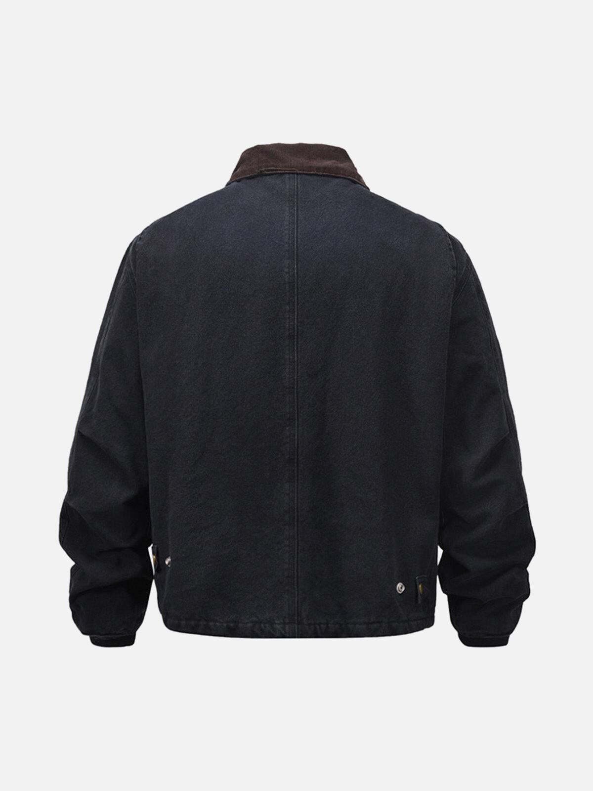 Concert Outfit Vintage Washed Distressed Quilted Work Jacket Concert Outfit Vintage Washed Distressed Quilted Work Jacket