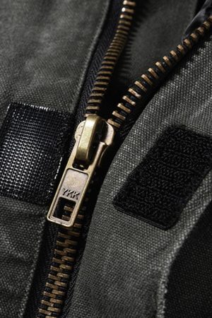 Concert Outfit Vintage Washed Distressed Quilted Work Jacket