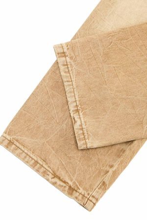 Concert Outfit Vintage Washed Distressed Straight Jeans